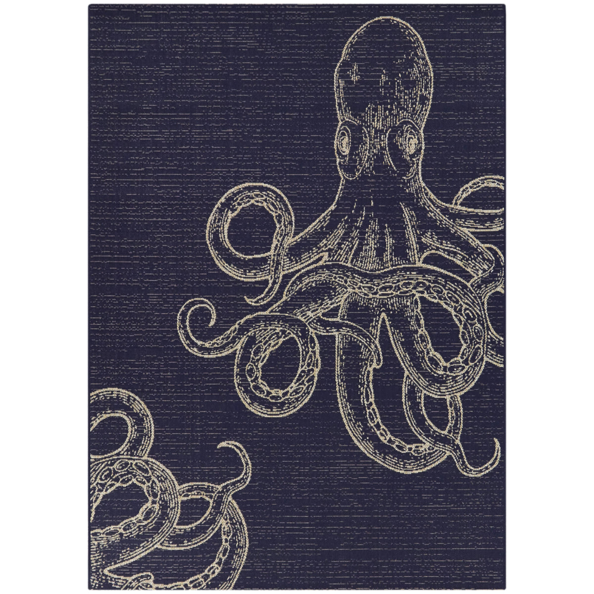 Octavius Coastal Octopus Area Rug