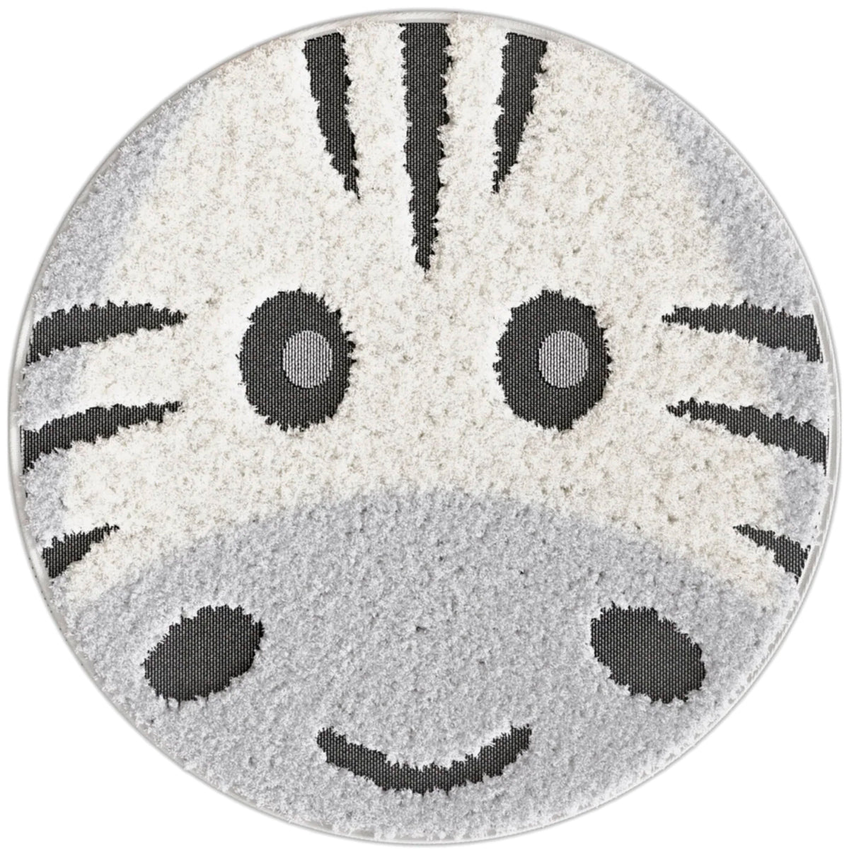 Round Zebra Kids Area Rug