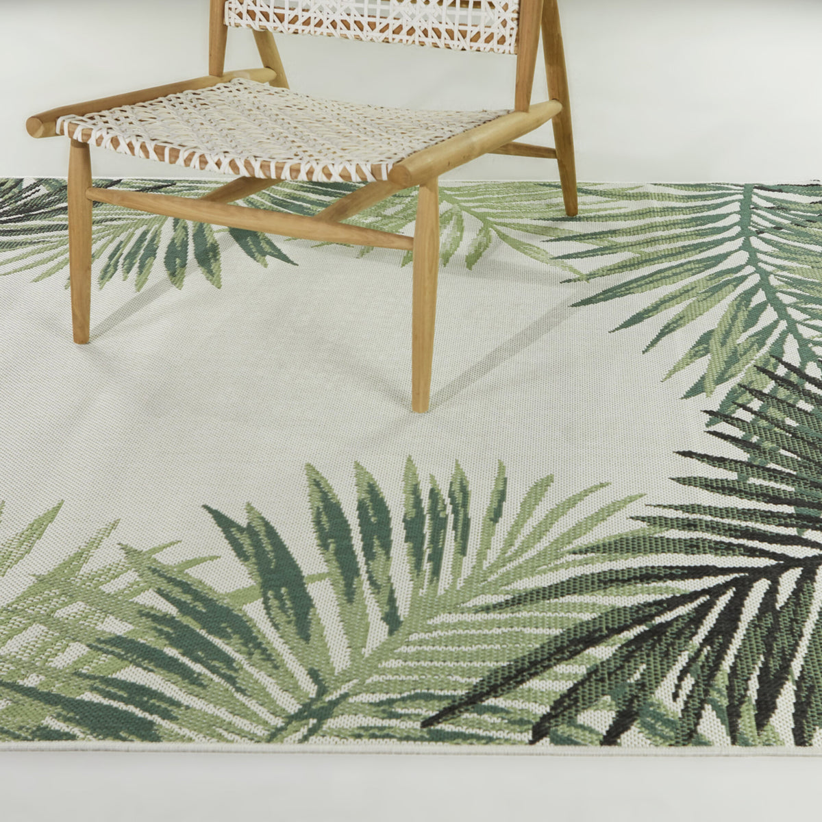 Emy Botanical Border Patio Area Rug