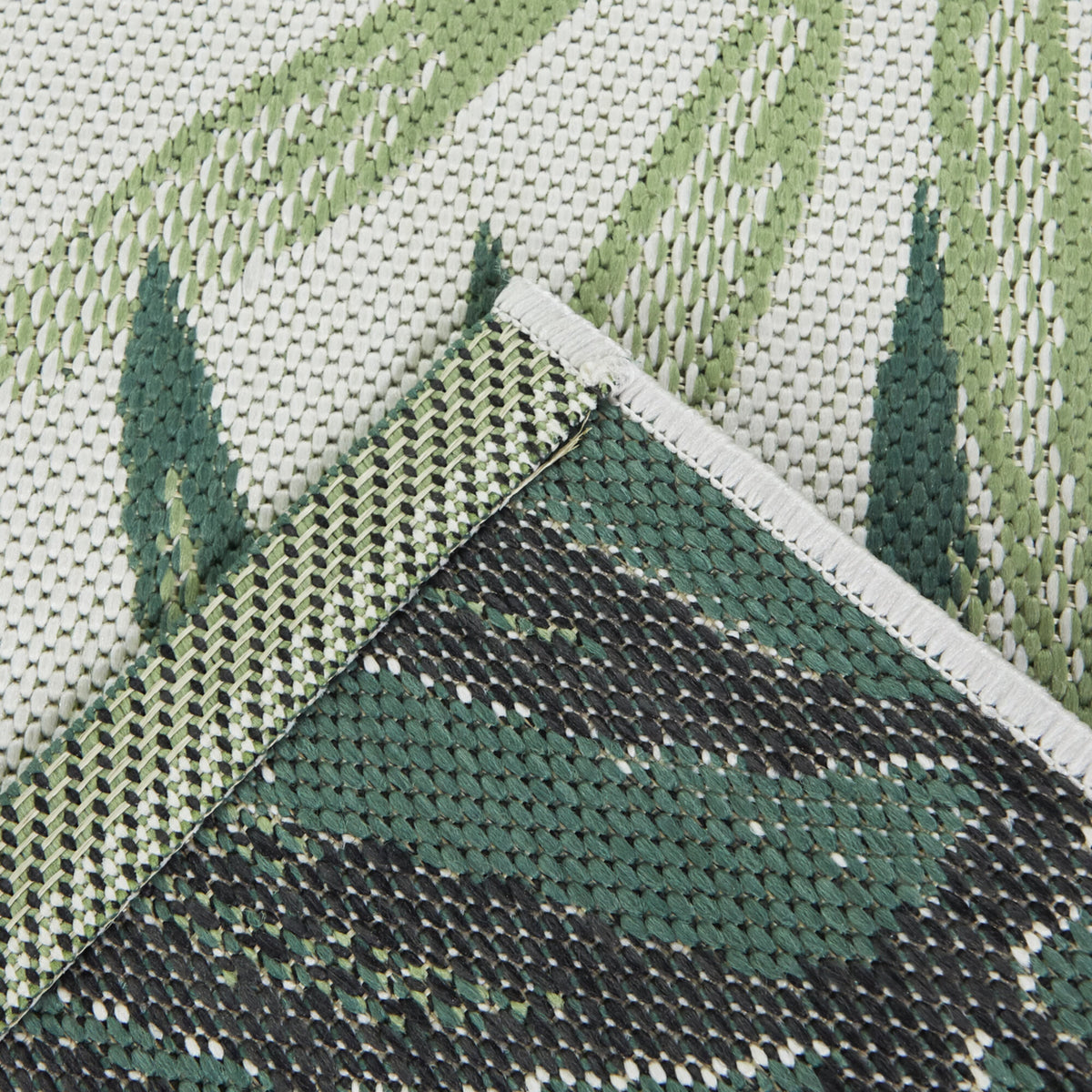 Emy Botanical Border Patio Area Rug