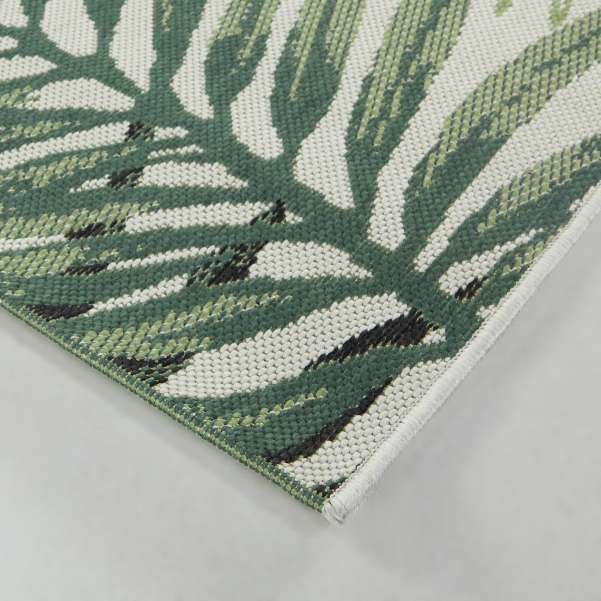 Emy Botanical Border Patio Area Rug