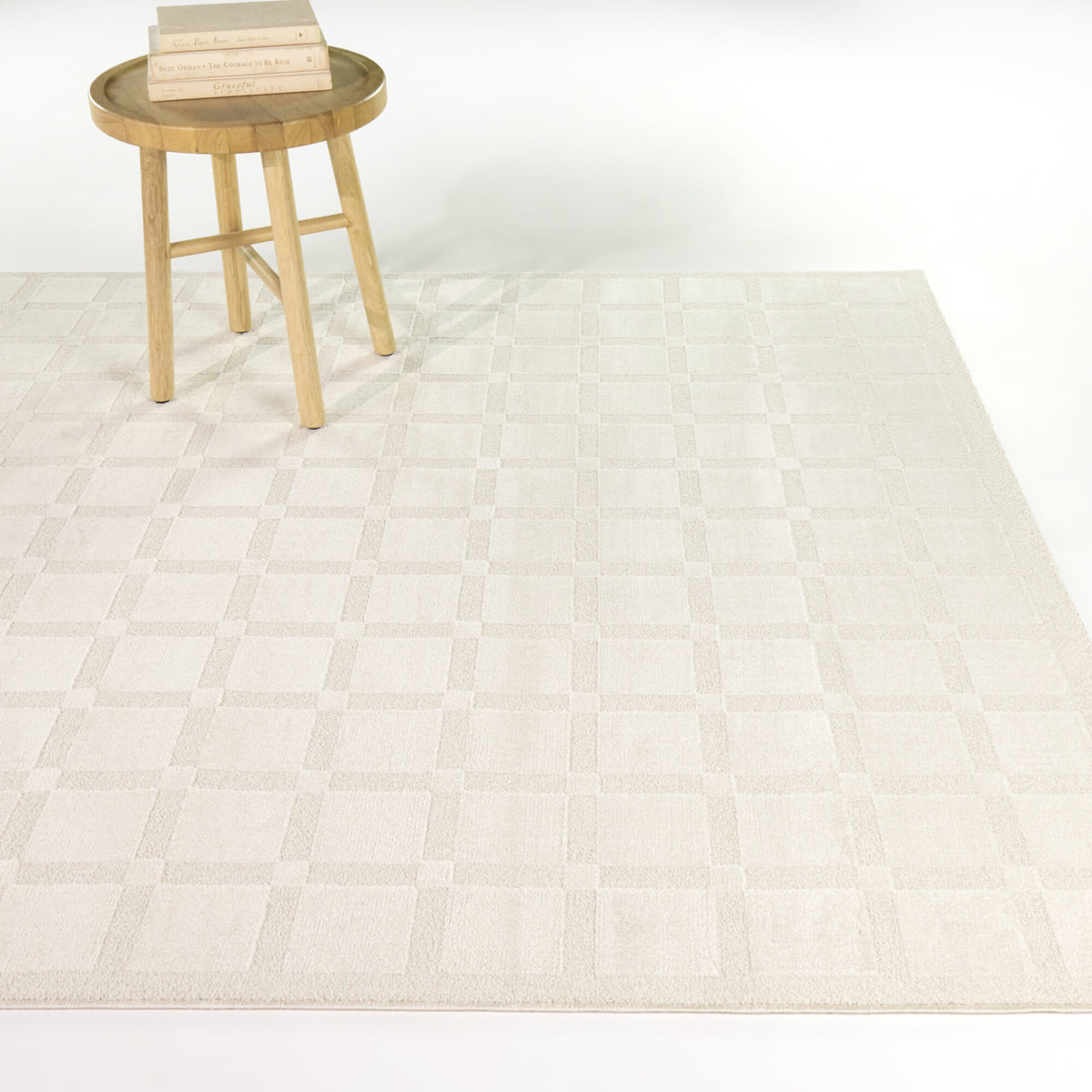 Plensa Scandinavian Grid Area Rug