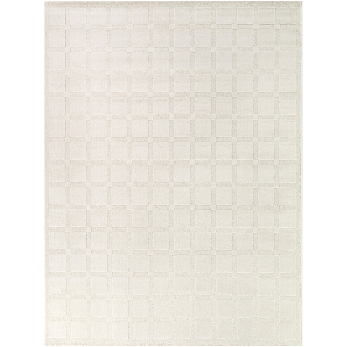 Plensa Scandinavian Grid Area Rug