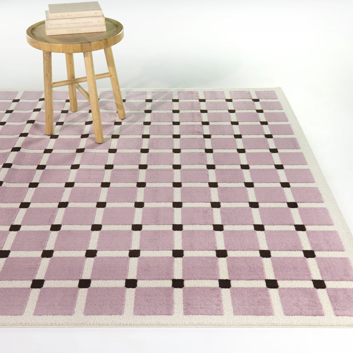 Plensa Scandinavian Grid Area Rug
