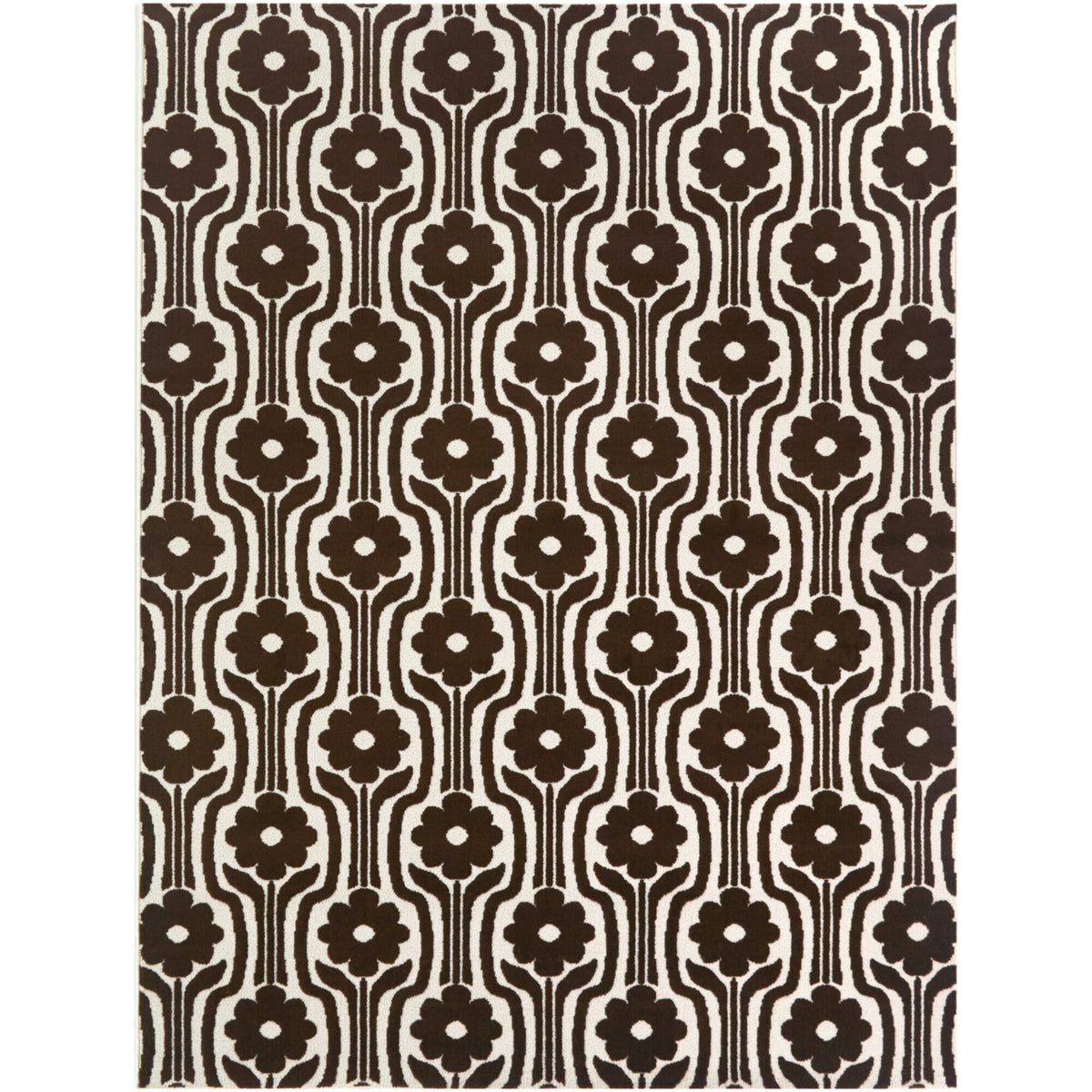 Cartellier Retro Floral Area Rug