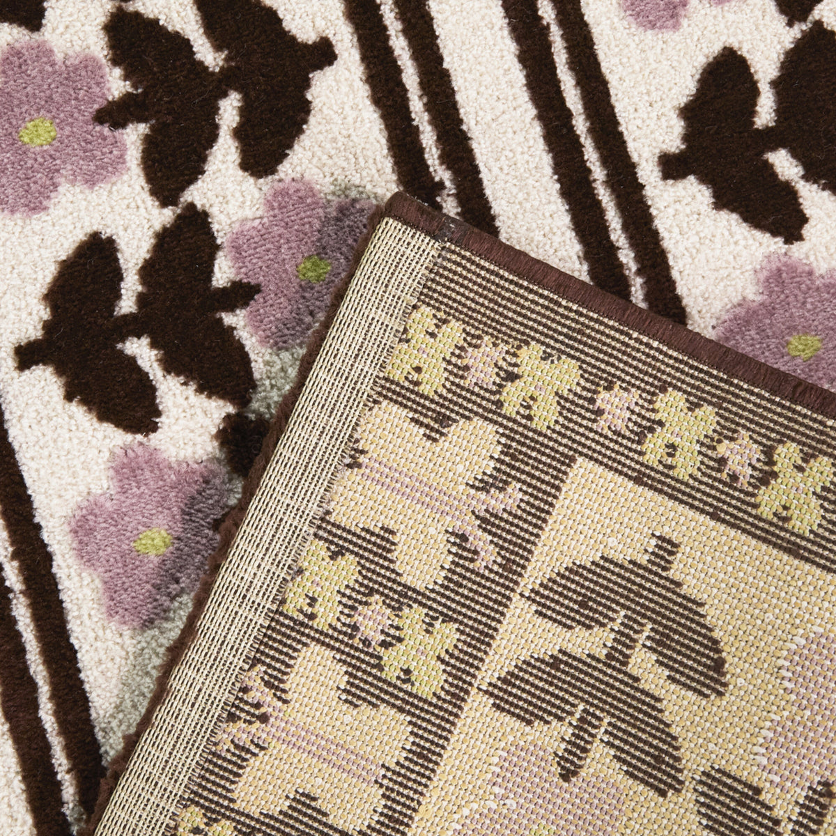 Bianchi Striped Floral Area Rug