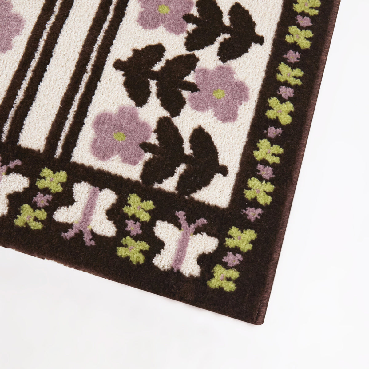 Bianchi Striped Floral Area Rug