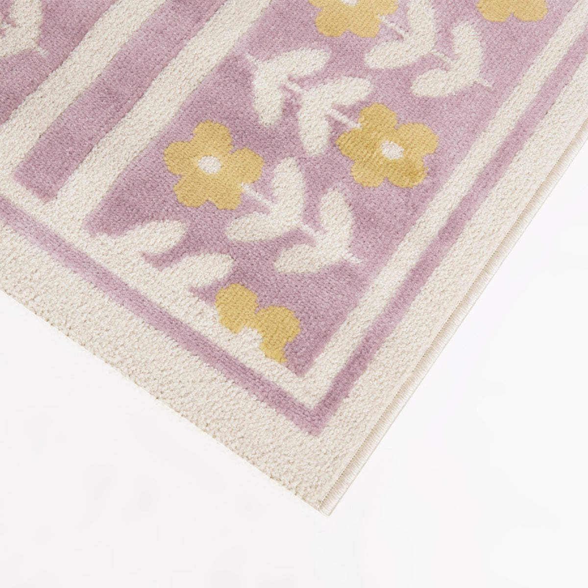 Irvan Striped Floral Area Rug