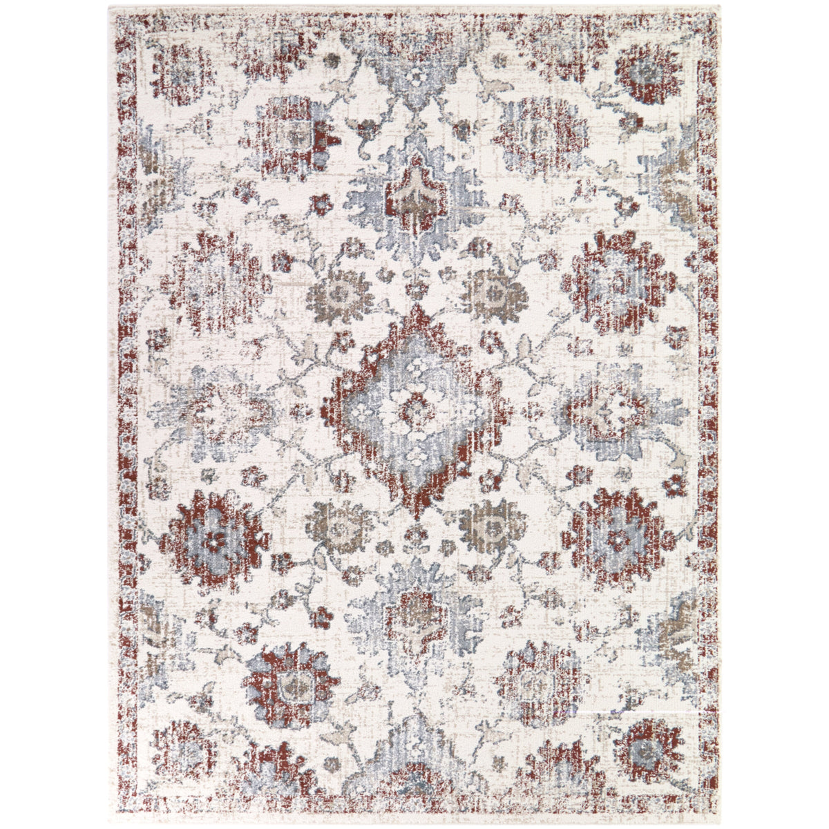 Palacios Traditional Floral Medallion Area Rug