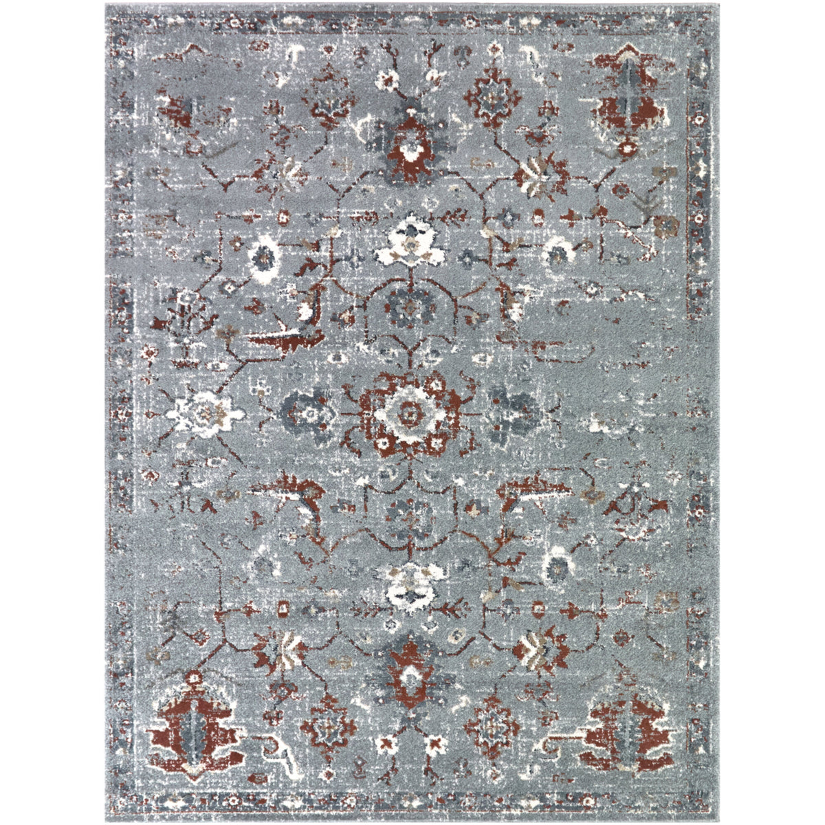 Thaddeus Distressed Medallion Area Rug