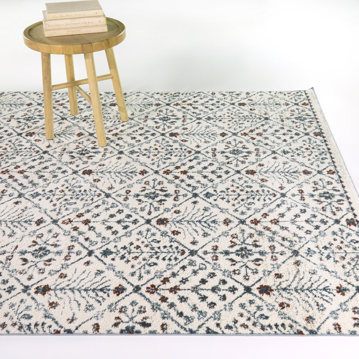 Gilles Botanical Diamond Area Rug