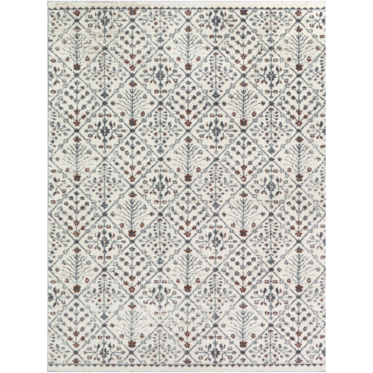 Gilles Botanical Diamond Area Rug