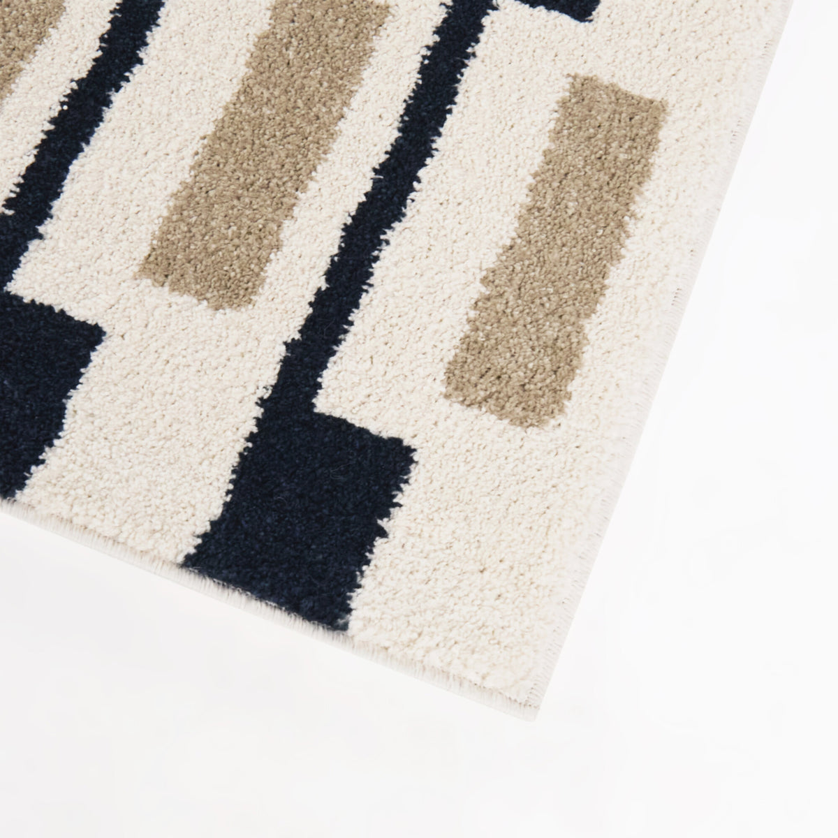 LaMonte Mid-Century Modern Colorblock Stripe Area Rug