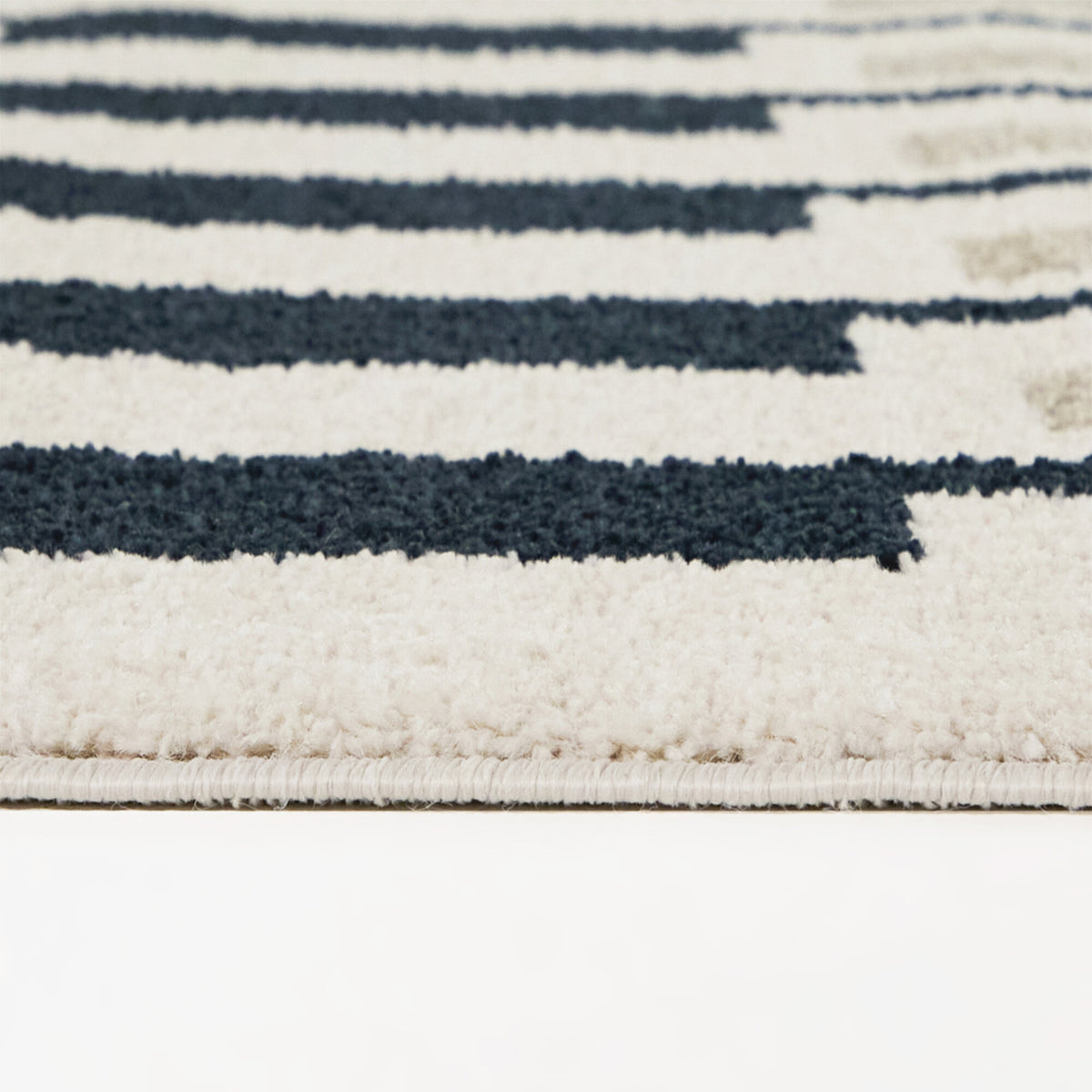 LaMonte Mid-Century Modern Colorblock Stripe Area Rug