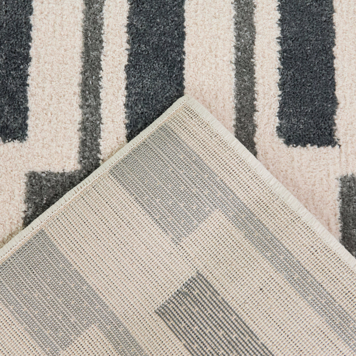 Lamonte Mid Century Modern Colorblock Stripe Area Rug