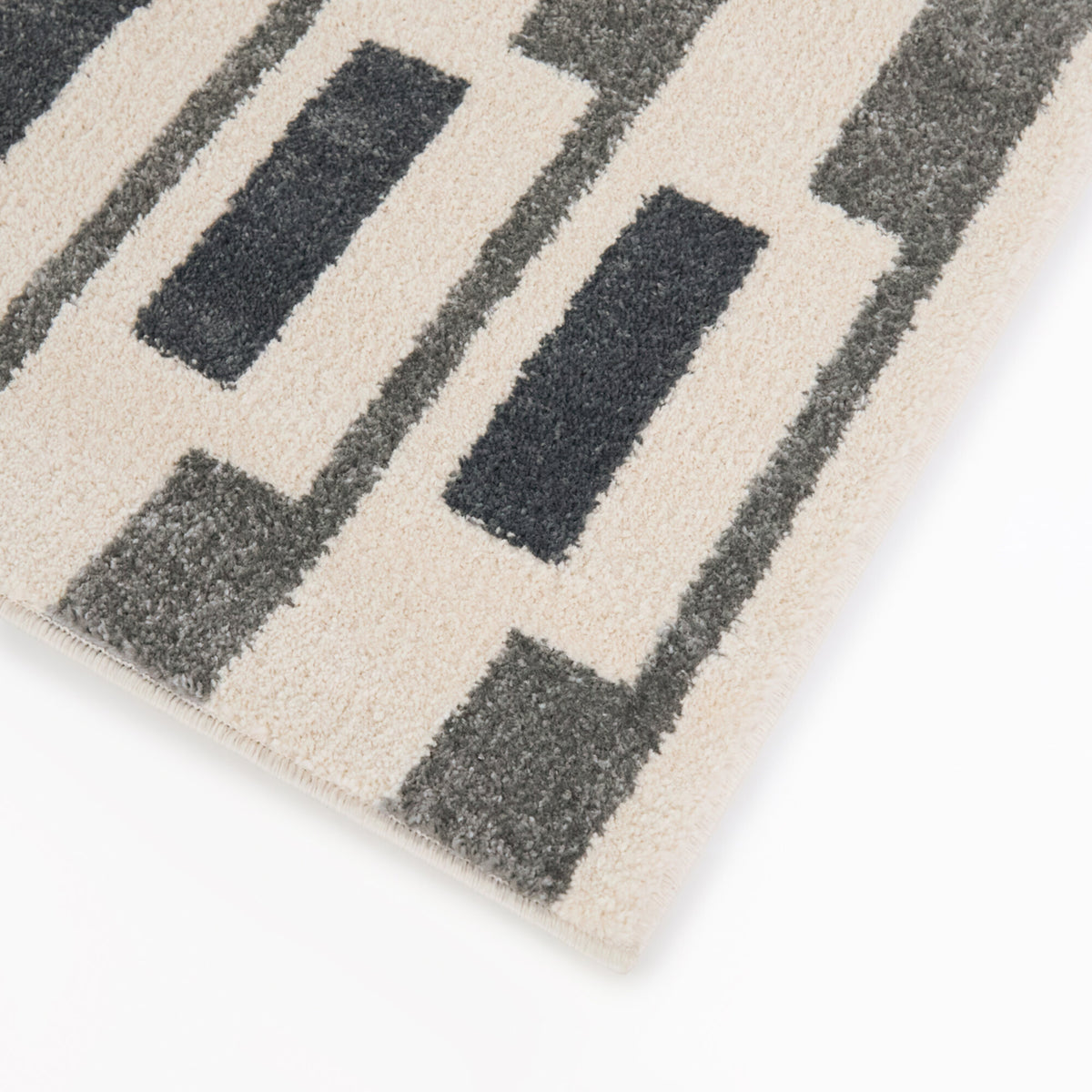Lamonte Mid Century Modern Colorblock Stripe Area Rug
