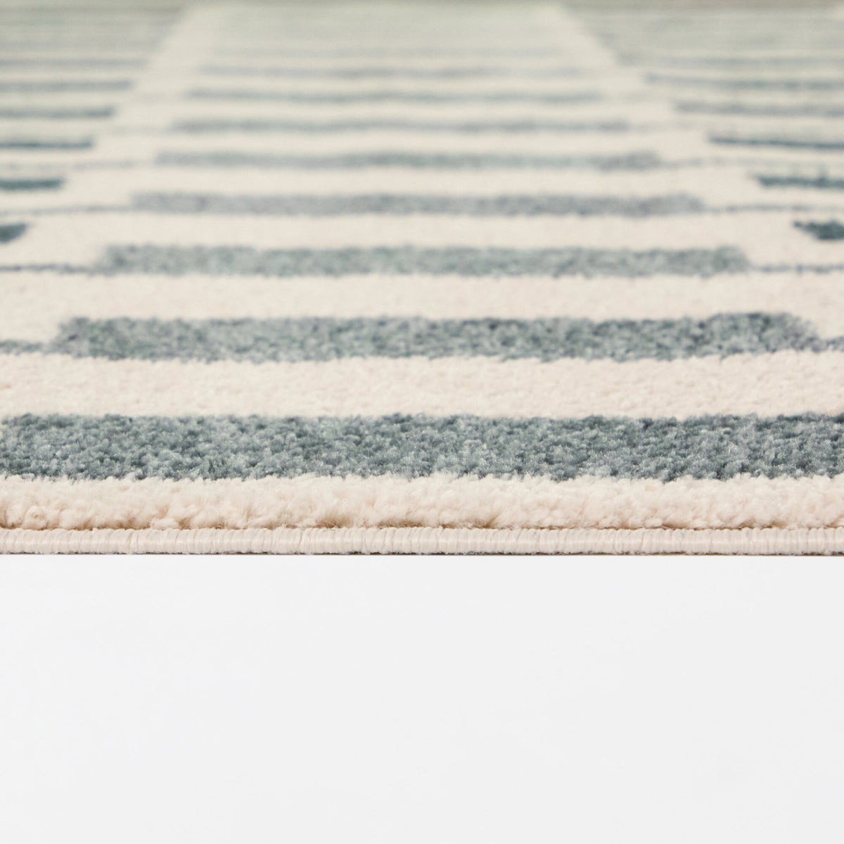 Lamonte Mid Century Modern Colorblock Stripe Area Rug