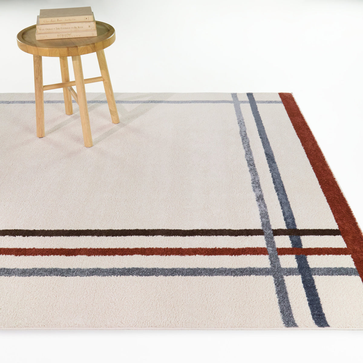 Mosley Stiped Border Area Rug