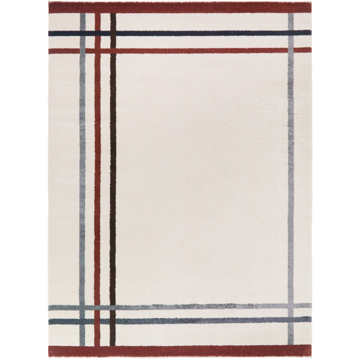 Mosley Stiped Border Area Rug