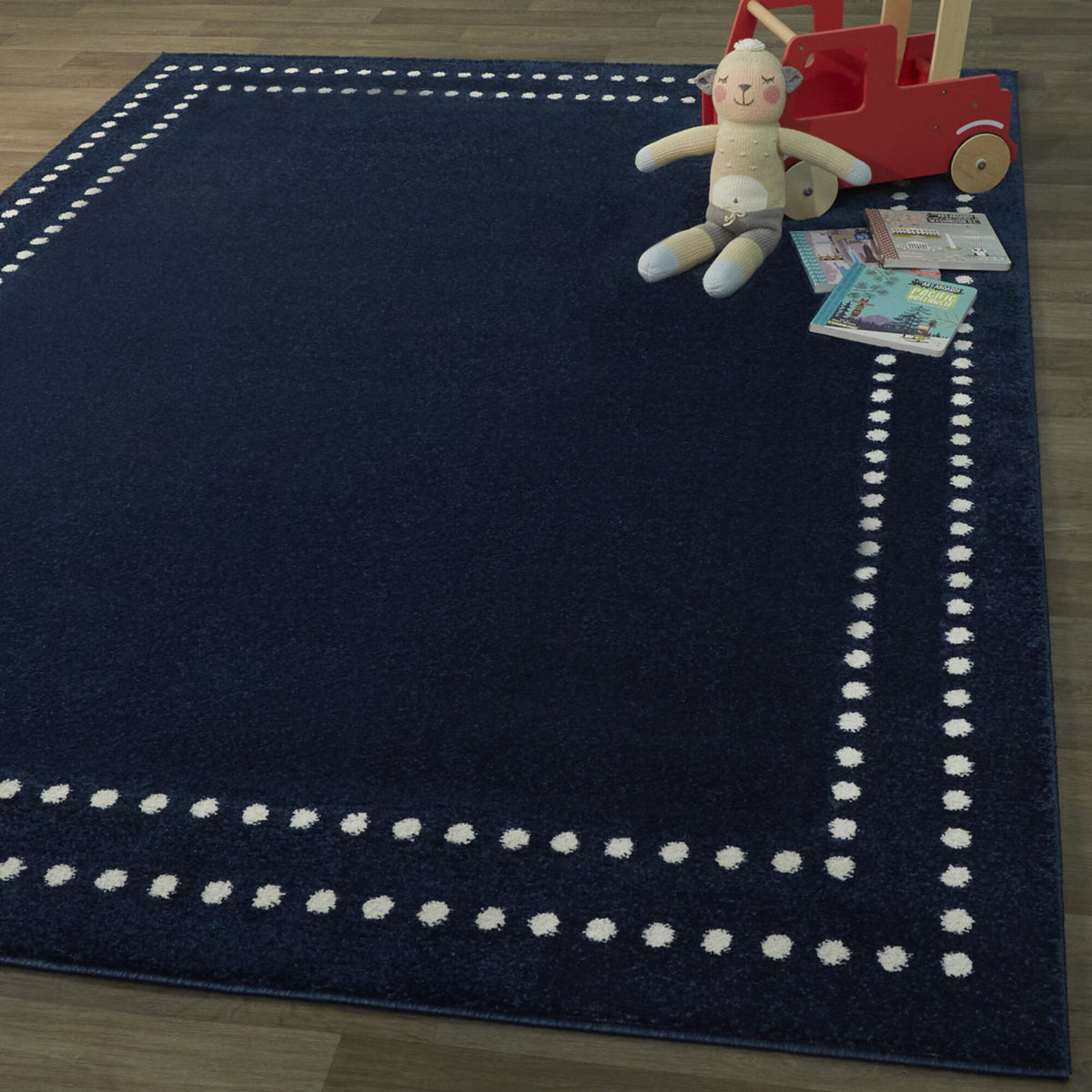 Eckert Dot Border Area Rug