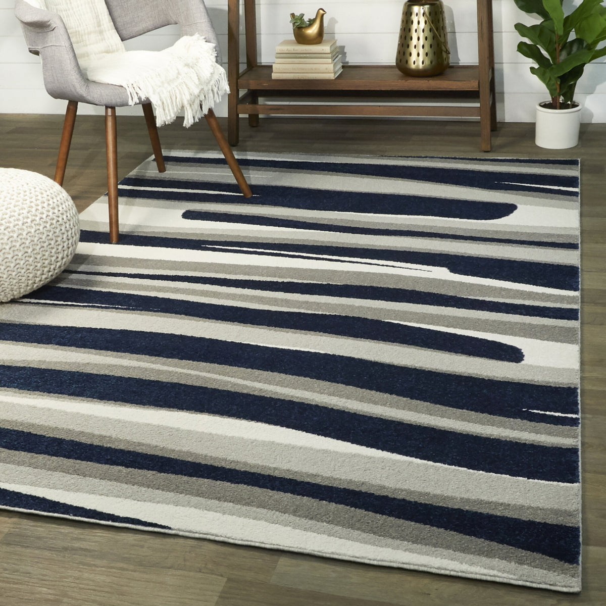 Nathan Abstract Striped Area Rug