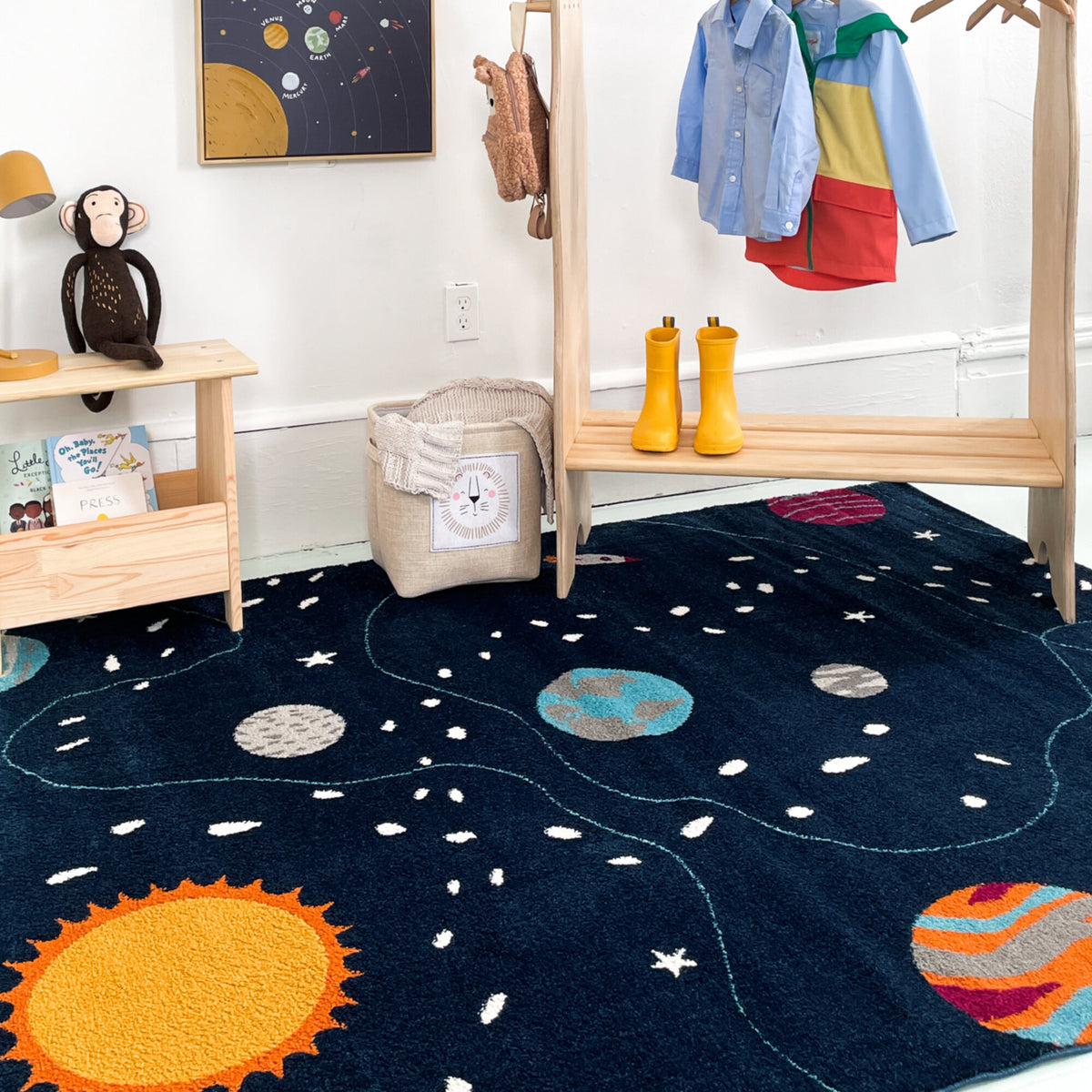 Space Explorer Kids Area Rug