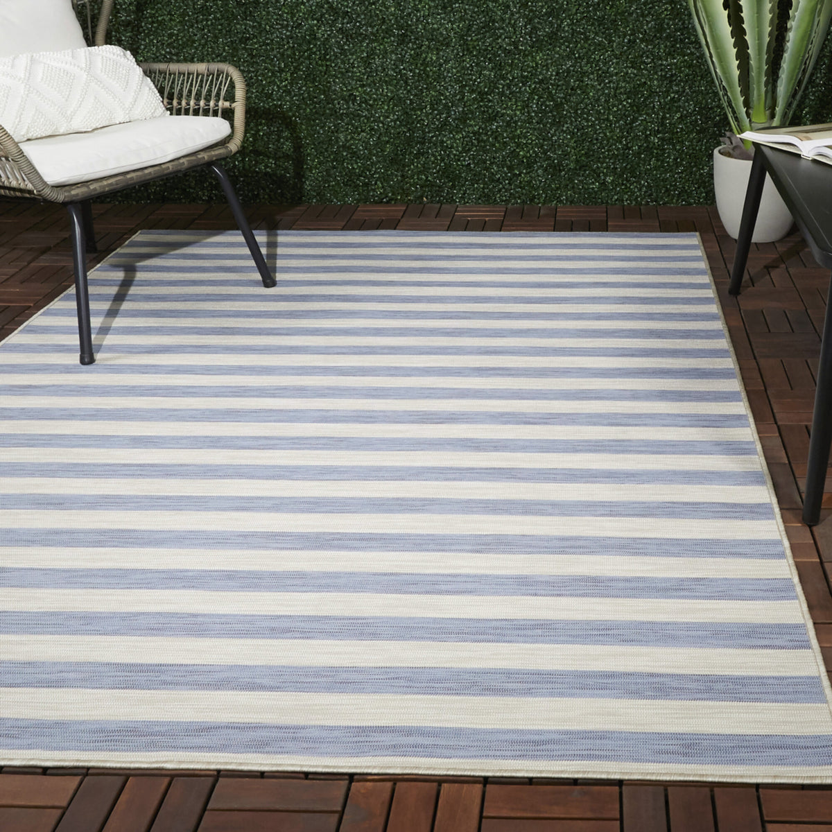 Wright Striped Reversible Area Rug