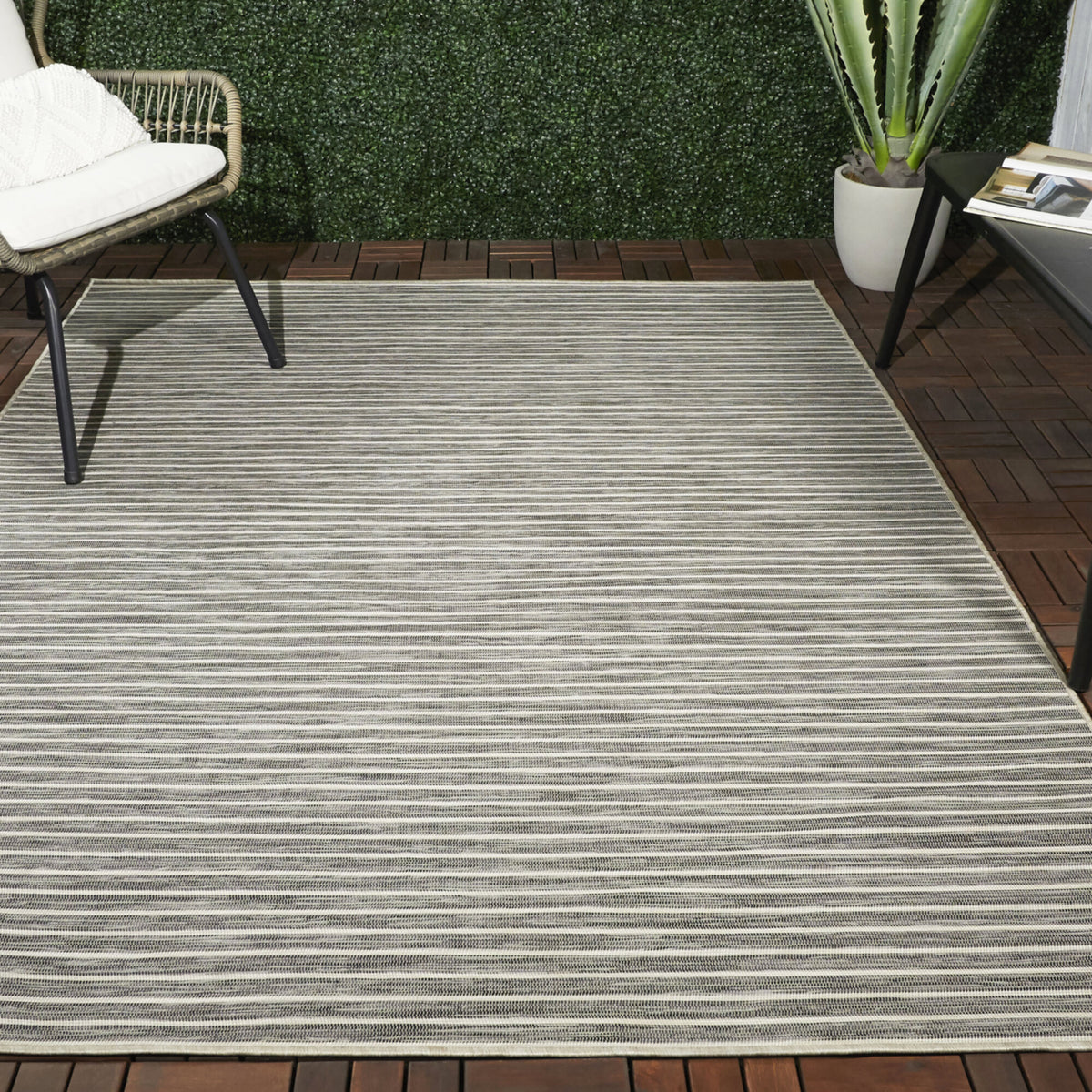 Barbery Striped Reversible Area Rug