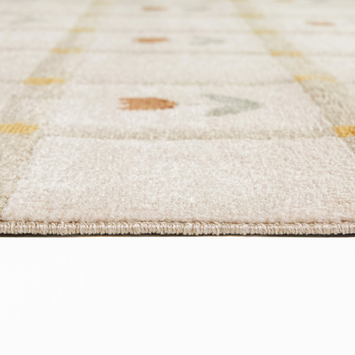Linden Kids Boho Floral Check Area Rug