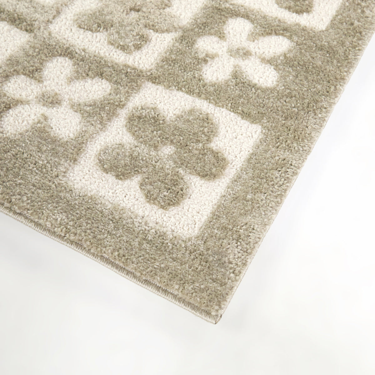 Helen Floral Checkered  Area Rug