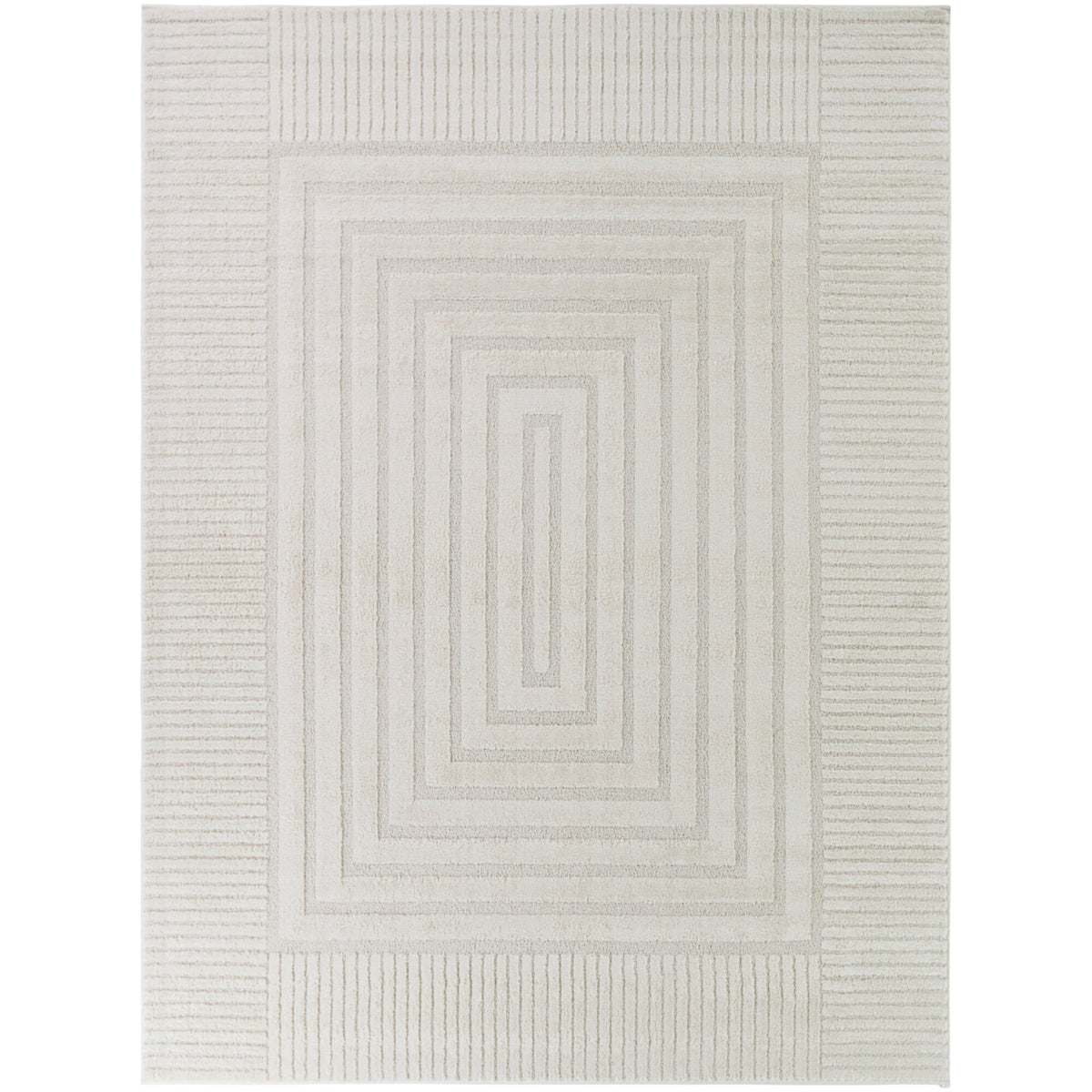 Martyn Geometric Border Area Rug