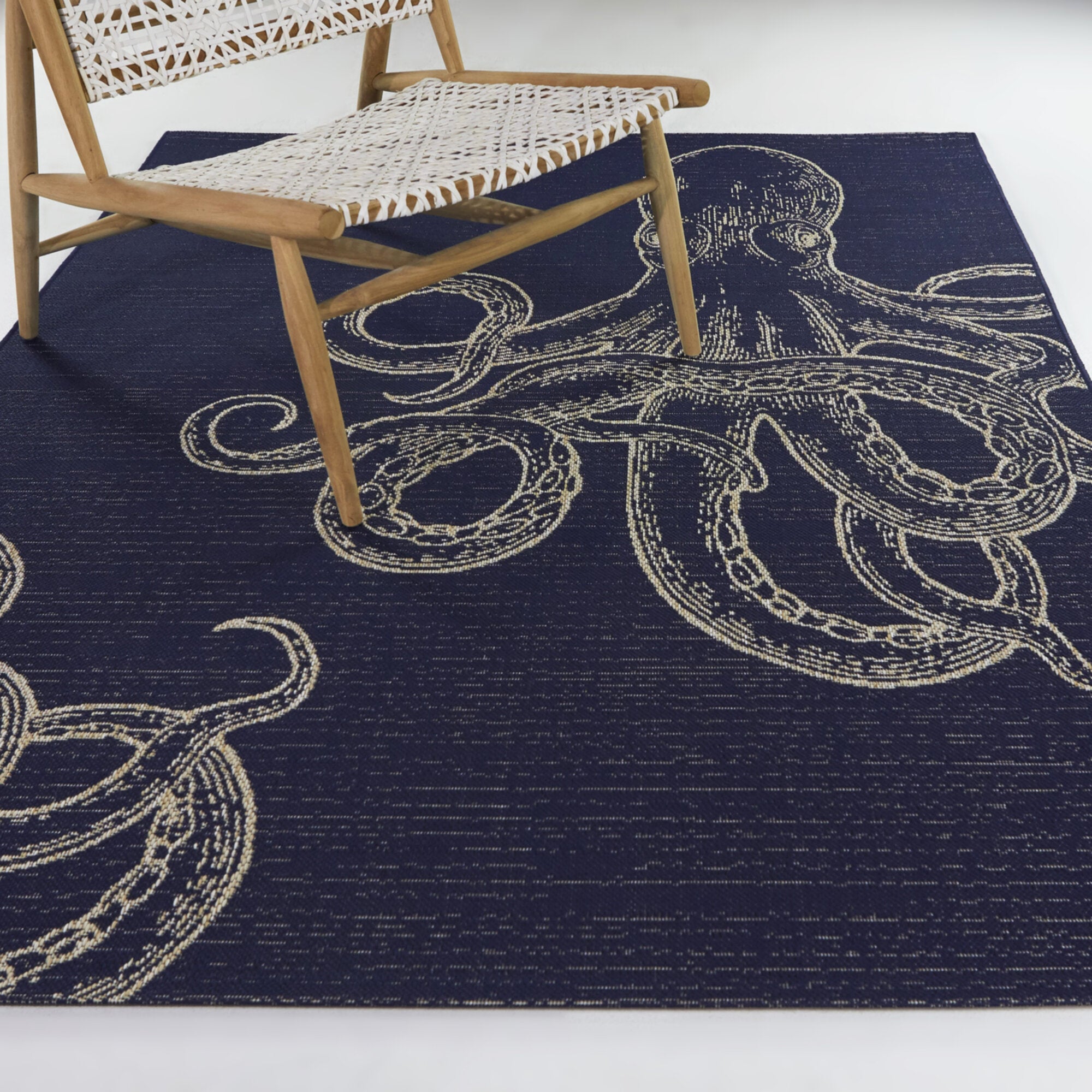 Octavius Coastal Octopus Area Rug - Balta Rugs