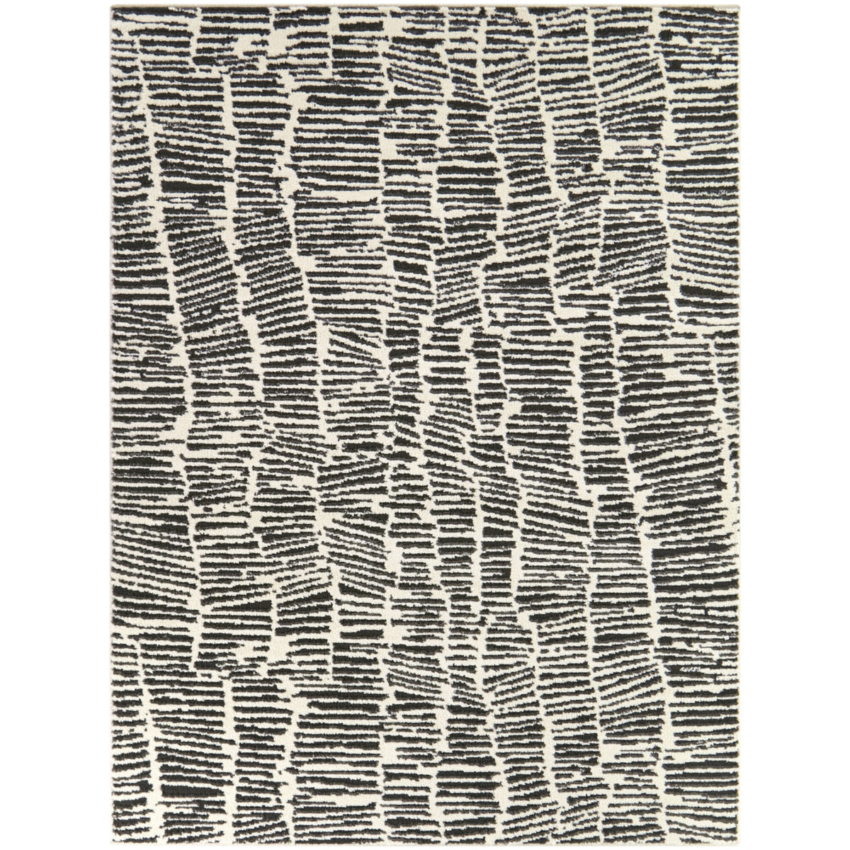 Kuzman Modern Textured Stripe Area Rug
