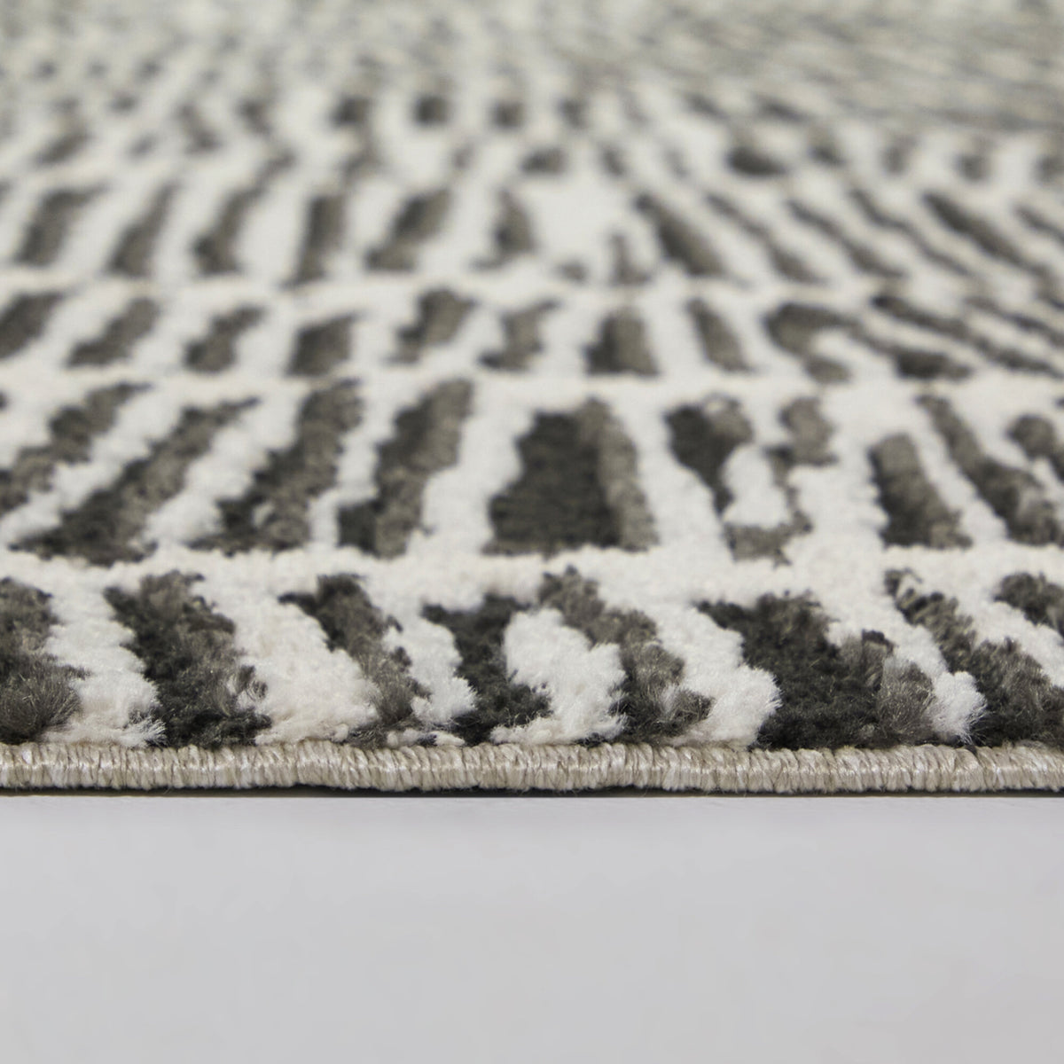 Kuzman Modern Textured Stripe Area Rug