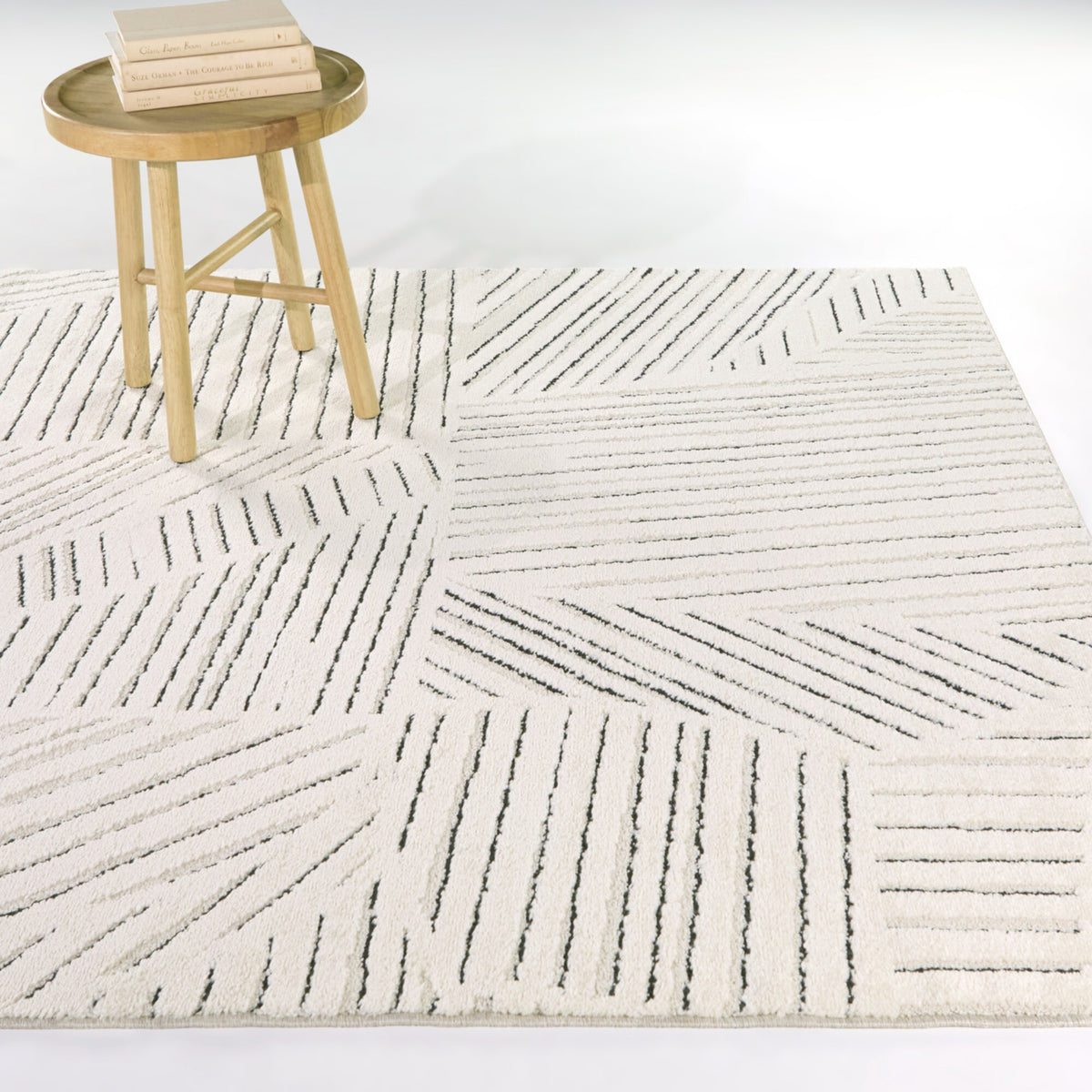 Mullis Geometric Striped Area Rug