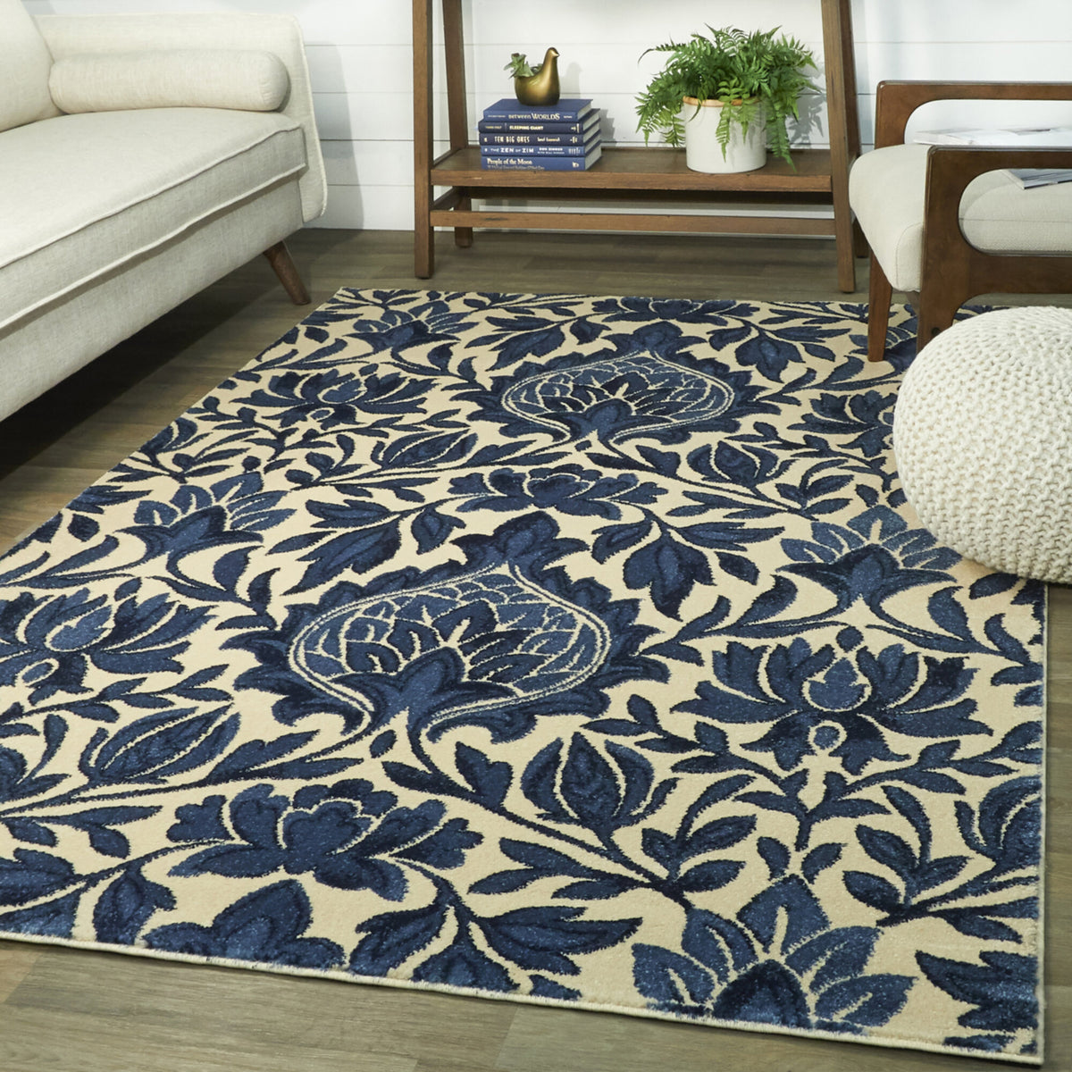 Maguire Damask Area Rug