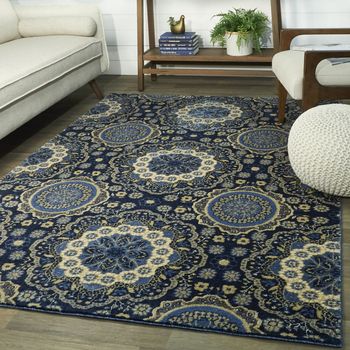 Russell Floral Medallion Area Rug