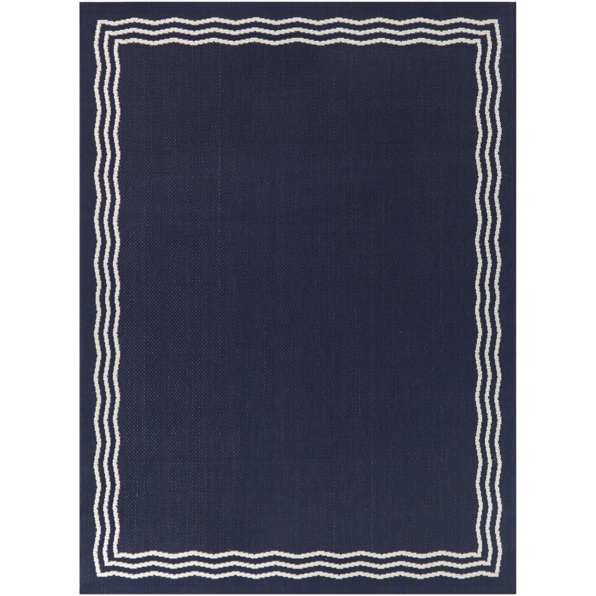 Squiggle Border Area Rug