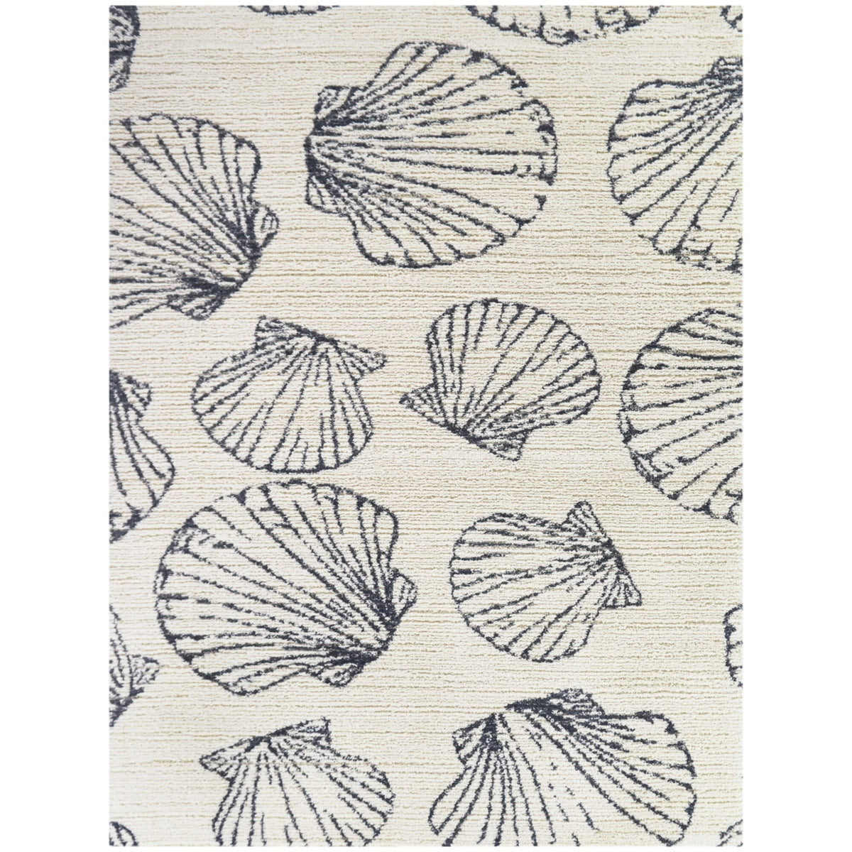 Scallop Coastal Shell Area Rug