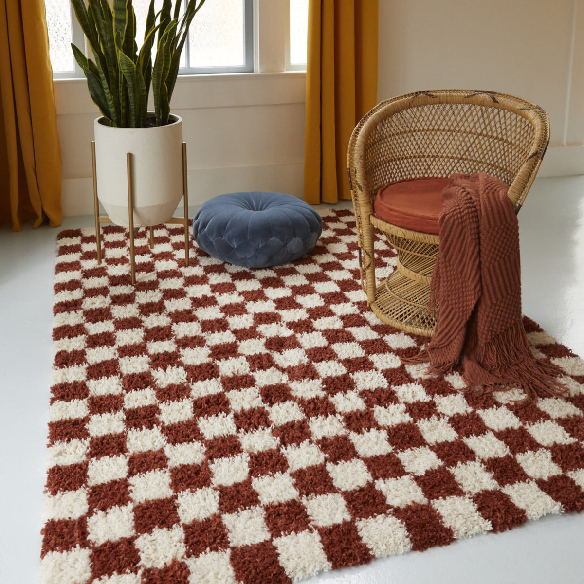 Mackie Checkered Area Rug