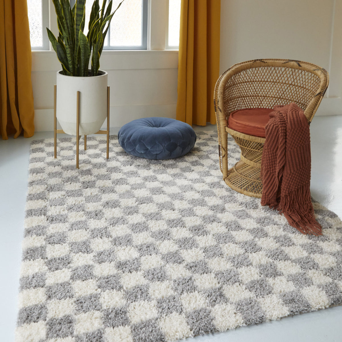 Mackie Checkered Area Rug
