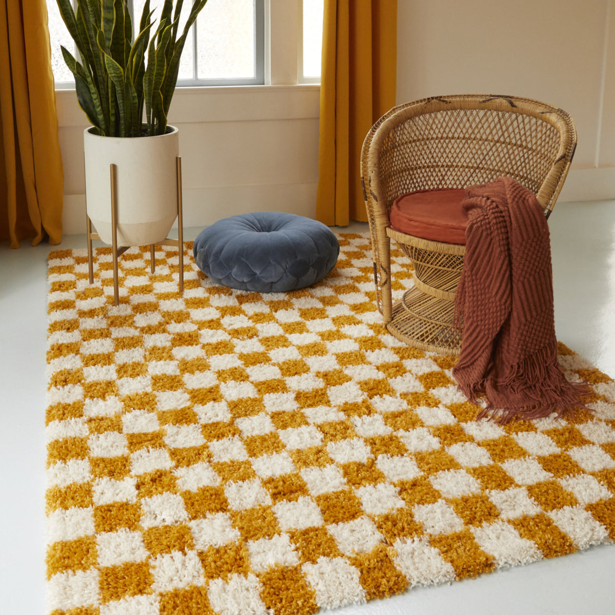 Mackie Checkered Area Rug