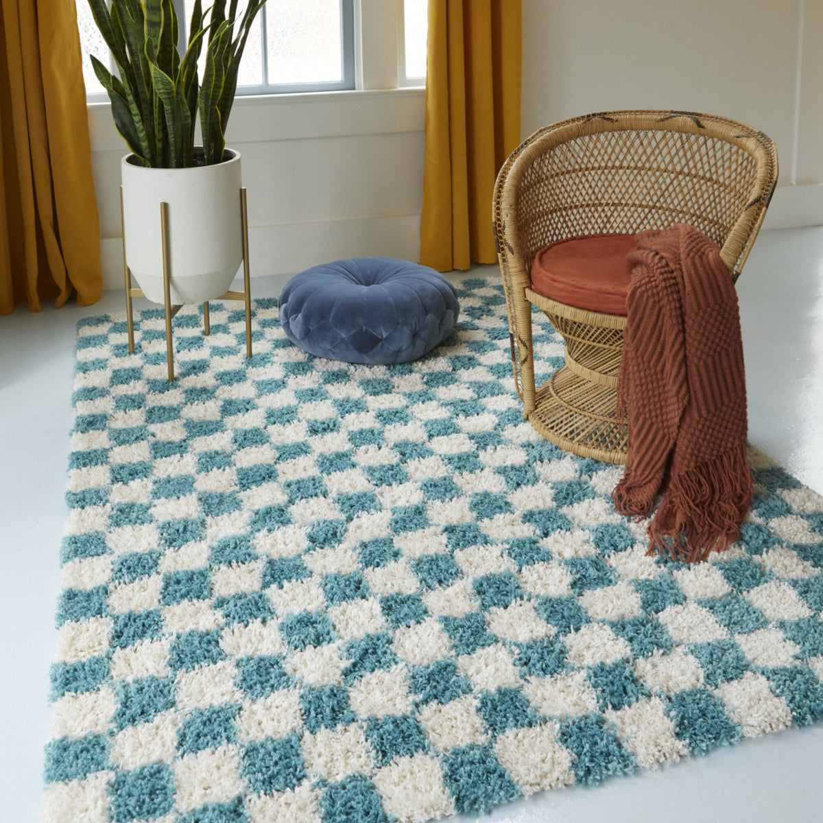 Mackie Checkered Area Rug