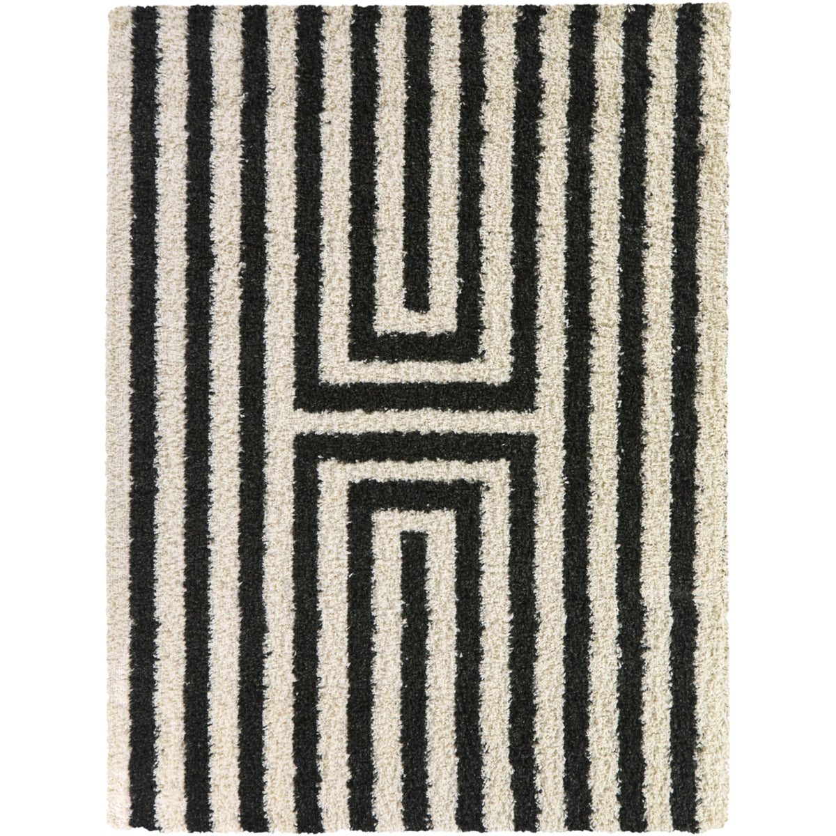 Philbin Striped Shag  Area Rug