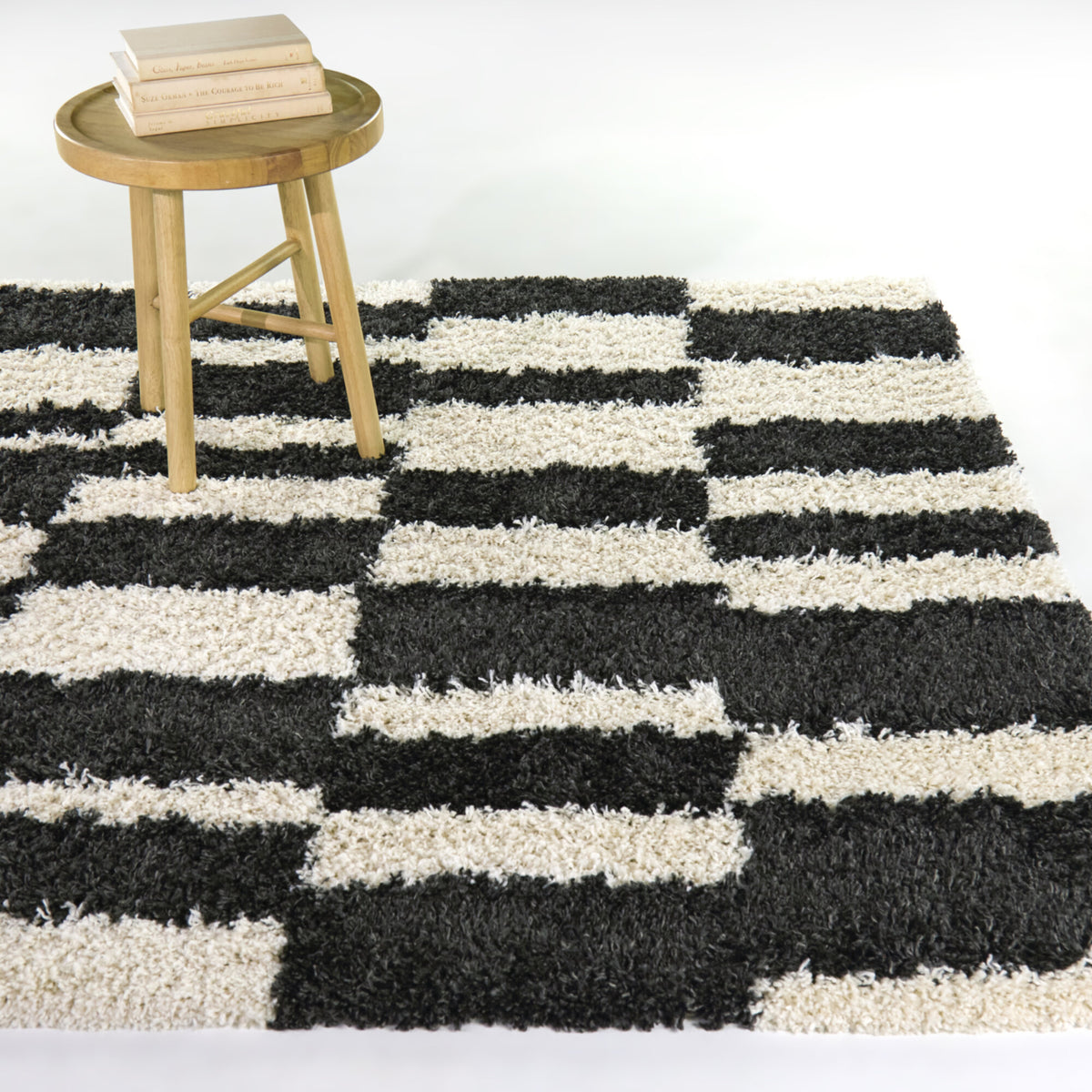Grissom Checkered Shag  Area Rug