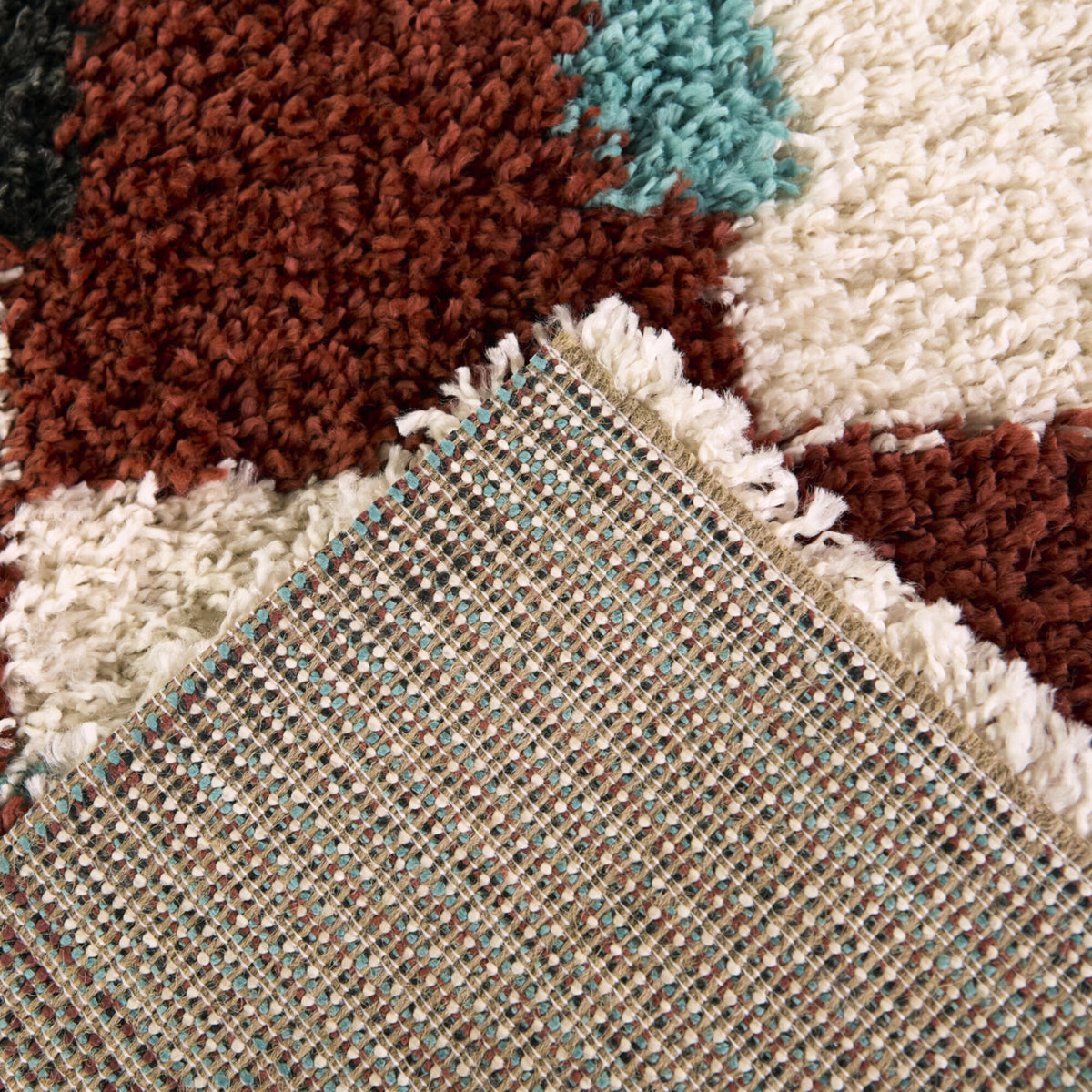 Hammes Checkered Shag  Area Rug