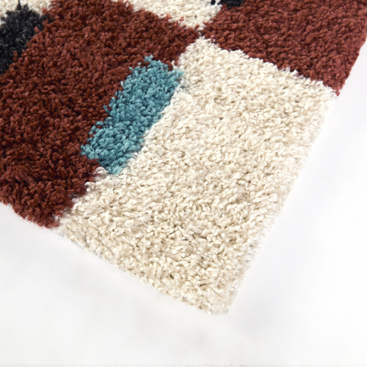 Hammes Checkered Shag Area Rug