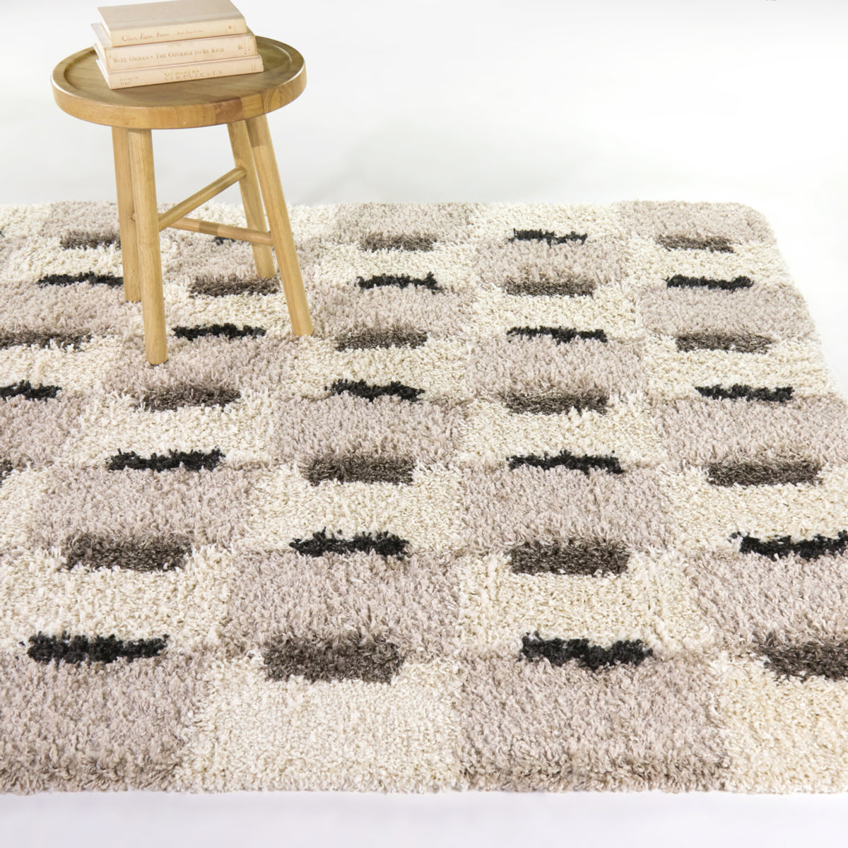 Hammes Checkered Shag  Area Rug