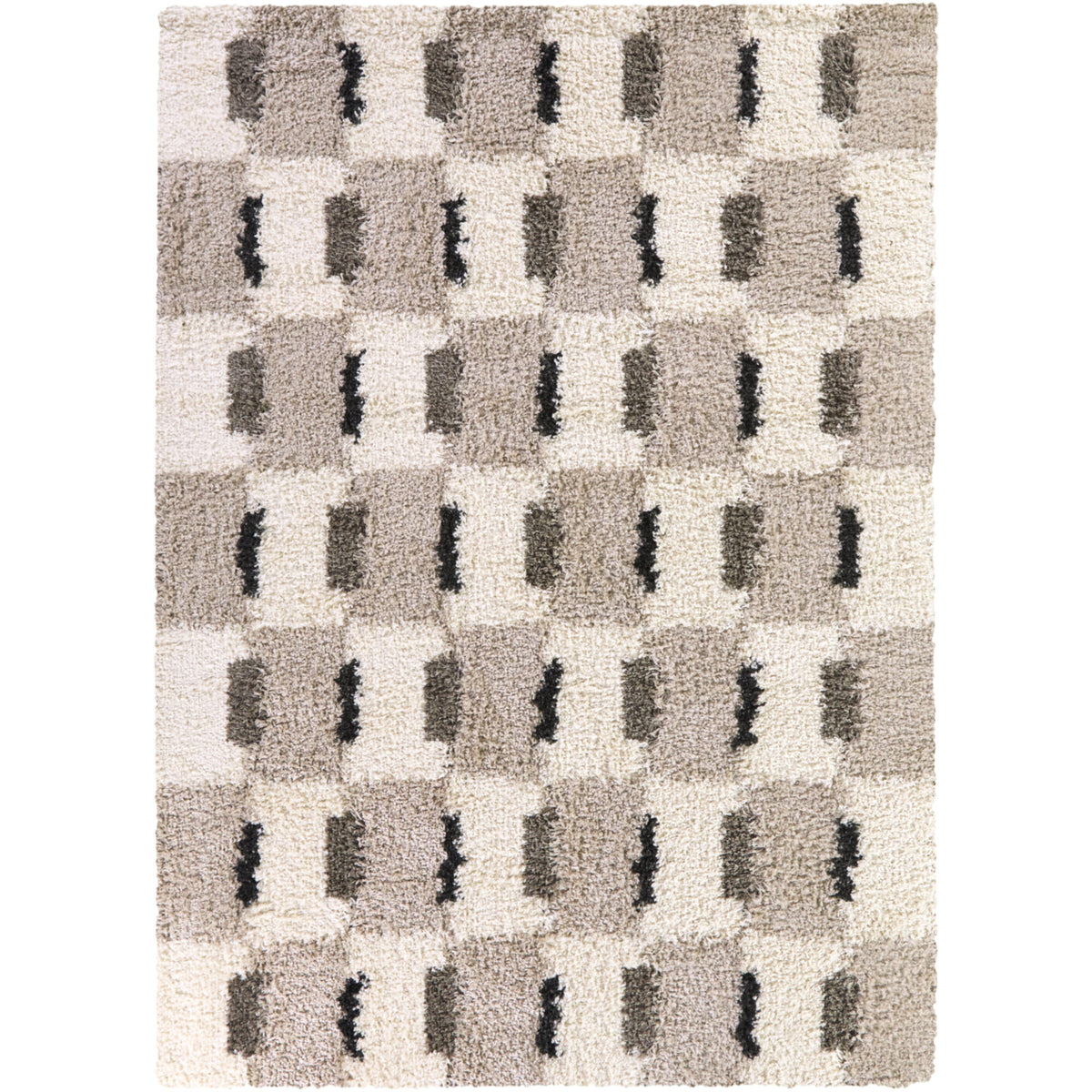 Hammes Checkered Shag  Area Rug