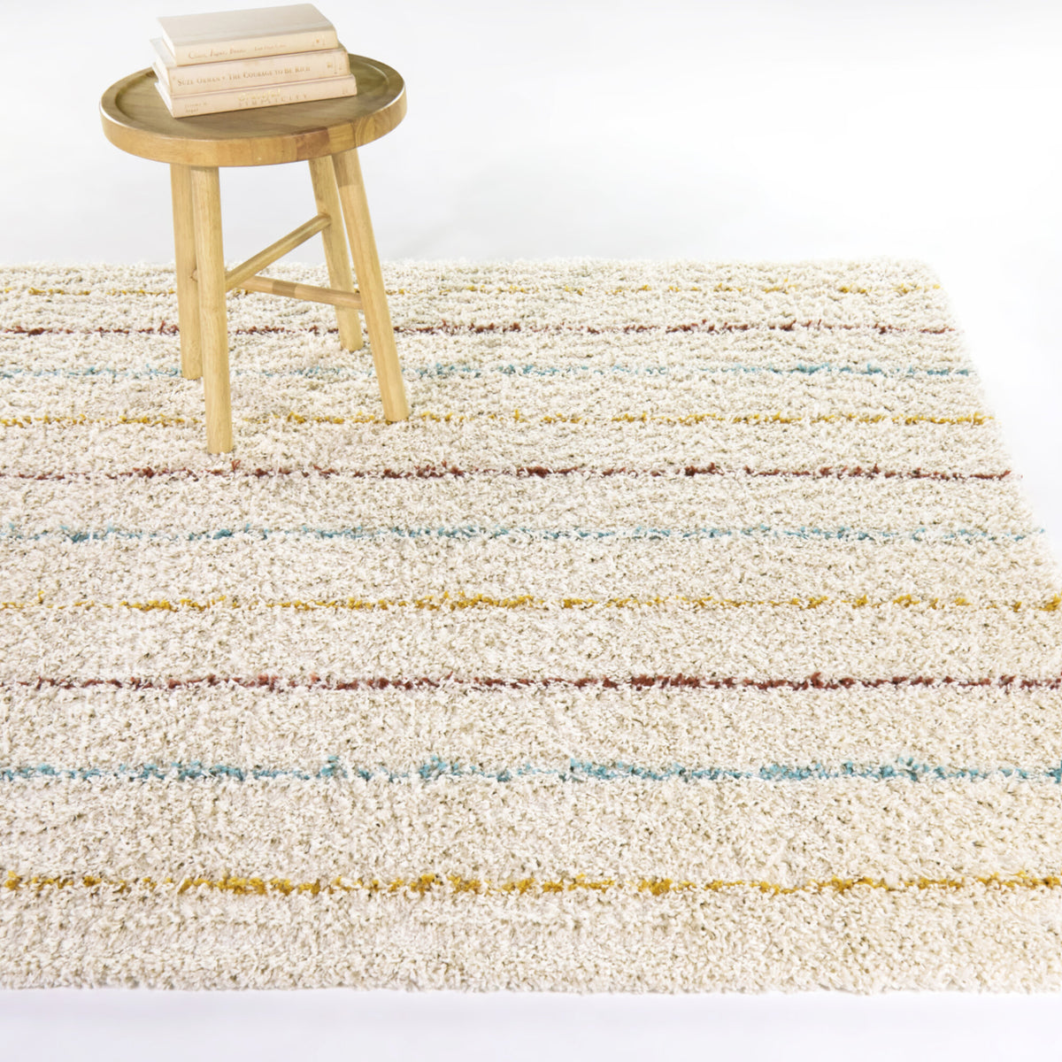 Patricia Striped Shag  Area Rug